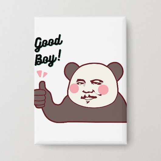 Grappige Duim Omhoog Panda Meme Button (Voorkant)