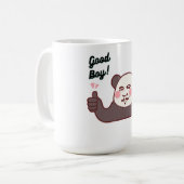 Grappige Duim Omhoog Panda Meme Koffiemok (Voorkant links)