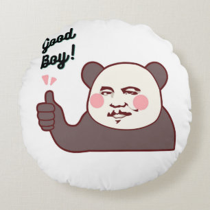 Grappige Duim Omhoog Panda Meme Rond Kussen