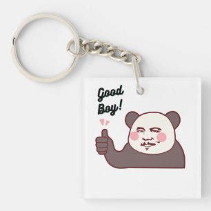 Grappige Duim Omhoog Panda Meme Sleutelhanger