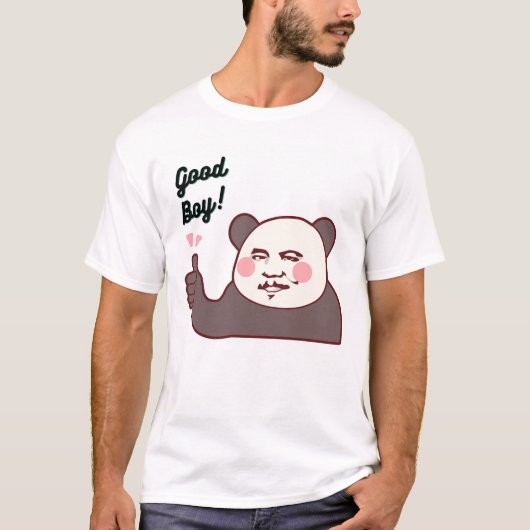 Grappige Duim Omhoog Panda Meme T-shirt (Voorkant)