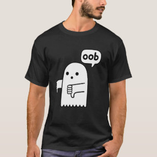 Grappige duimen omlaag spook schreeuwen van afkeur t-shirt