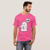 Grappige duimen omlaag spook schreeuwen van afkeur t-shirt (Voorkant volledig)