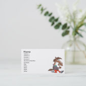 grappige duimen op nerdy horse cartoon visitekaartje (Staand voorkant)