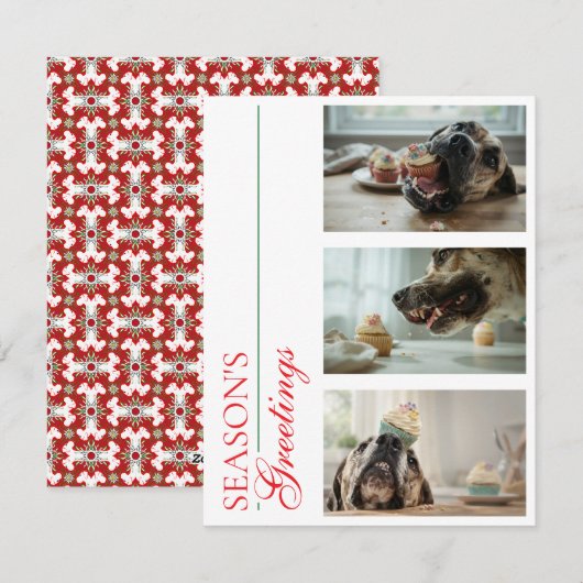 Grappige Duitse Dog Kerst Groeten Feestdagenkaart (Voorkant / Achterkant)