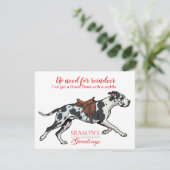 Grappige Duitse Dog Kerstgroet Feestdagenkaart (Staand voorkant)