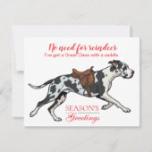 Grappige Duitse Dog Kerstgroet Feestdagenkaart (Voorkant)