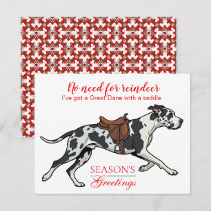 Grappige Duitse Dog Kerstgroet Feestdagenkaart