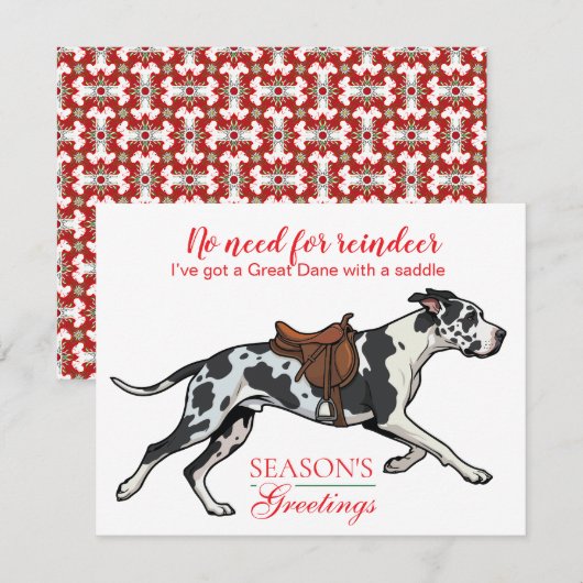 Grappige Duitse Dog Kerstgroet Feestdagenkaart (Voorkant / Achterkant)