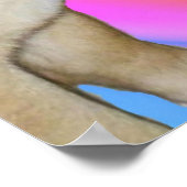 Grappige Duitse Herder Hond & Paashaas Ooren Poster (Hoek)