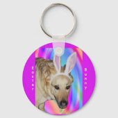 Grappige Duitse Herder Hond & Paashaas Ooren Sleutelhanger (Achterkant)