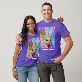 Grappige Duitse herder hond paashaas oren unisex T-shirt