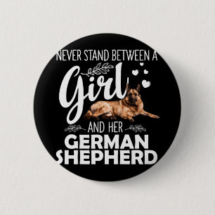 Grappige Duitse herder kunst voor meisjes vrouwen  Ronde Button 5,7 Cm