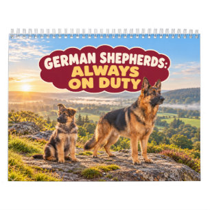 Grappige Duitse Herders Altijd aan het Werk Kalender