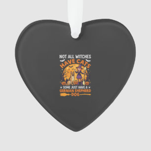 Grappige Duitse Herders Halloween Heksen Hond Ornament