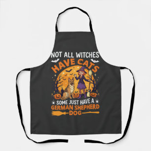 Grappige Duitse Herders Halloween Heksen Hond Schort