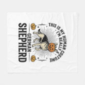 Grappige Duitse Herders Halloween Kostuum Hond Ont Fleece Deken (Voorkant (Horizontaal))