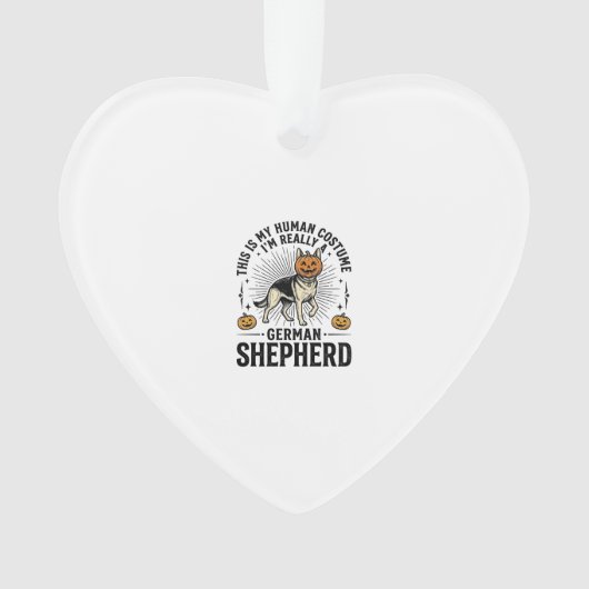 Grappige Duitse Herders Halloween Kostuum Hond Ont Ornament (voorkant)