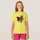 Grappige Duitse Herders Superheld Kinderen T-shirt (Voorkant volledig)