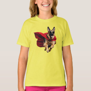 Grappige Duitse Herders Superheld Kinderen  T-shirt