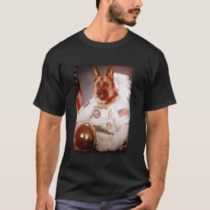 Grappige Duitse Herdershond Astronaut Ruimte Hond T-shirt
