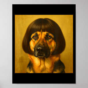 Grappige Duitse Herdershond Bob Kapsel Hond Meme M Poster