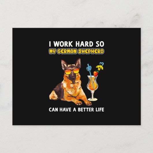 grappige Duitse herdershond cadeaus Duitse herders Uitnodiging Briefkaart (Voorkant)