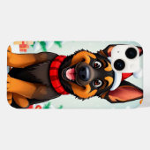 Grappige Duitse Herdershond Festive Kerstmis Case-Mate iPhone Case (Achterkant (horizontaal))