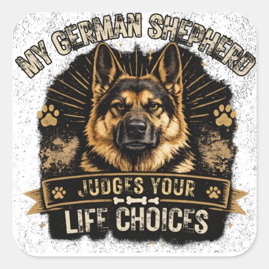 Grappige Duitse Herdershond GSD Sticker (Voorkant)