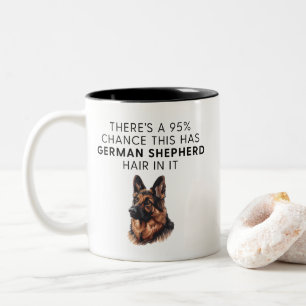 Grappige Duitse Herdershond Haar Tweekleurige Koffiemok