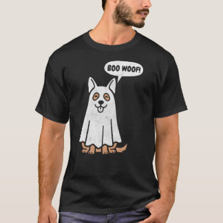 Grappige Duitse Herdershond Halloween Geest Hond T-shirt