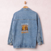 Grappige Duitse Herdershond Halloween Heks Hond Denim Jacket (Hangar)