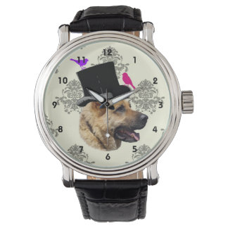 Grappige Duitse herdershond Horloge