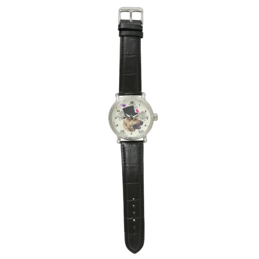 Grappige Duitse herdershond Horloge (Vlak)