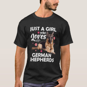 Grappige Duitse Herdershond Kunst Voor Meisjes Vro T-shirt
