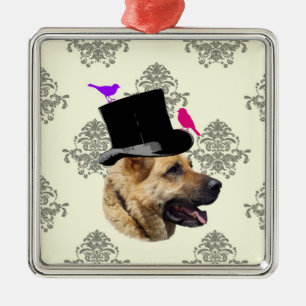 Grappige Duitse herdershond Metalen Ornament