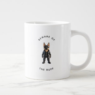 Grappige Duitse Herdershond "Pas op voor de Ruwe"  Grote Koffiekop
