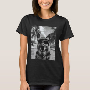 Grappige Duitse Herdershond Selfie Hond Zomer Vaka T-shirt