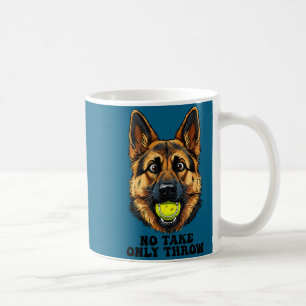 Grappige Duitse herdershond tennisbal hond moeder Koffiemok