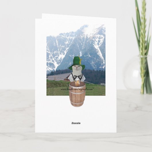  grappige Duitse kat Kaart (Achterkant)