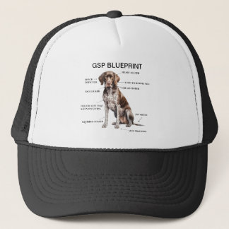Grappige Duitse kortharige pointer blauwdruk Trucker Pet