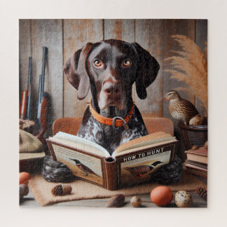 Grappige Duitse kortharige pointer hondenjacht Legpuzzel
