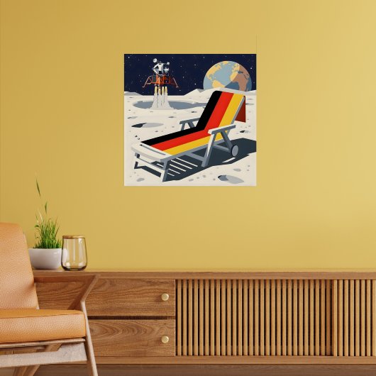 Grappige Duitse vlag Poster (Woonkamer 2)