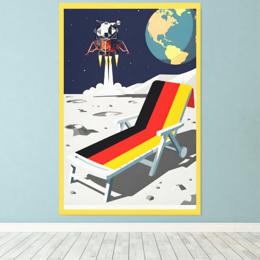 Grappige Duitser Canvas Afdruk (Insitu (Houten vloer))