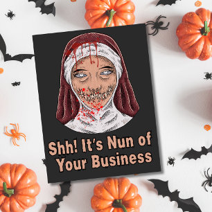 Grappige Duivel Non van Jouw Zakie Halloween Feestdagenkaart
