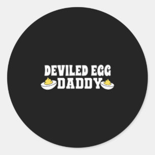 Grappige Duivelsei Pappie Thanksgiving Ronde Sticker