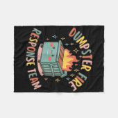 Grappige dumpster brand reactie team chaos meme fleece deken (Voorkant (Horizontaal))