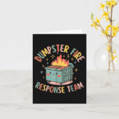 Grappige dumpster brand reactie team chaos meme kaart (Gele Bloem)