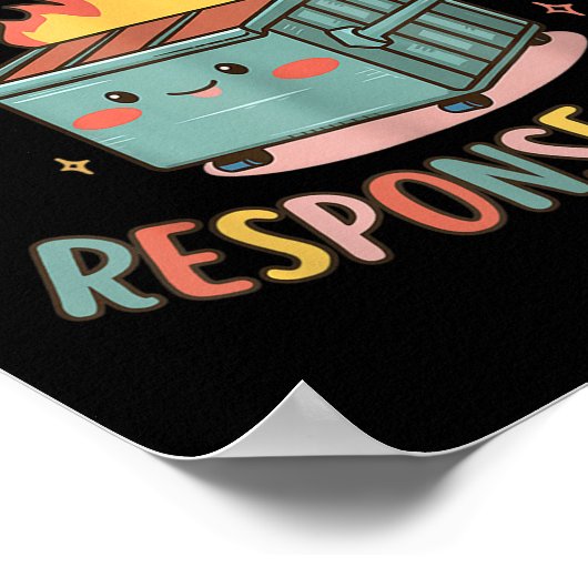 Grappige dumpster brand reactie team chaos meme poster (Hoek)