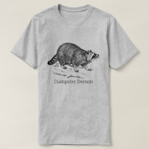 Grappige DUMPSTER DEMON Wasbeer T-shirt